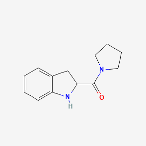 molecular formula C13H16N2O B11783922 Indolin-2-yl(pyrrolidin-1-yl)methanone 