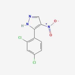 molecular formula C9H5Cl2N3O2 B11783935 3-(2,4-Dichlorophenyl)-4-nitro-1H-pyrazole 