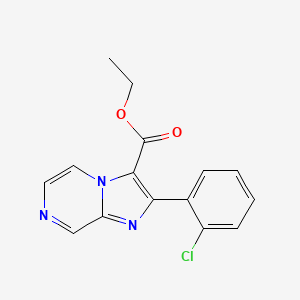 molecular formula C15H12ClN3O2 B11784083 Ethyl 2-(2-chlorophenyl)imidazo[1,2-A]pyrazine-3-carboxylate 