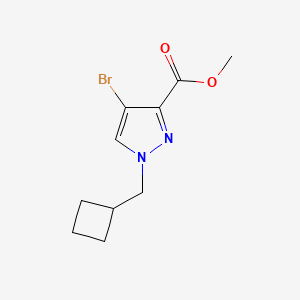 molecular formula C10H13BrN2O2 B11784115 Methyl 4-bromo-1-(cyclobutylmethyl)-1H-pyrazole-3-carboxylate 