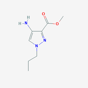 molecular formula C8H13N3O2 B11784194 Methyl 4-amino-1-propyl-1H-pyrazole-3-carboxylate 