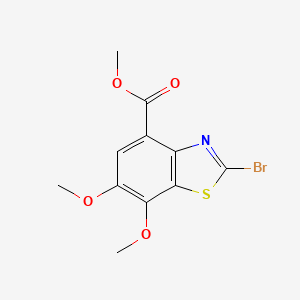 molecular formula C11H10BrNO4S B11784217 Methyl 2-bromo-6,7-dimethoxybenzo[d]thiazole-4-carboxylate 