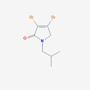 molecular formula C8H11Br2NO B11784317 3,4-Dibromo-1-isobutyl-1H-pyrrol-2(5H)-one 