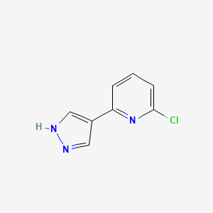 molecular formula C8H6ClN3 B11784365 2-Chloro-6-(1H-pyrazol-4-yl)pyridine CAS No. 1934955-05-1