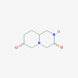 molecular formula C8H12N2O2 B11784373 Tetrahydro-1H-pyrido[1,2-a]pyrazine-3,7(2H,4H)-dione 