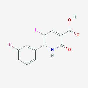molecular formula C12H7FINO3 B11784388 6-(3-Fluorophenyl)-5-iodo-2-oxo-1,2-dihydropyridine-3-carboxylic acid 