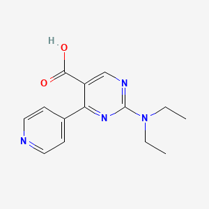 molecular formula C14H16N4O2 B11784420 2-(Diethylamino)-4-(pyridin-4-yl)pyrimidine-5-carboxylic acid 