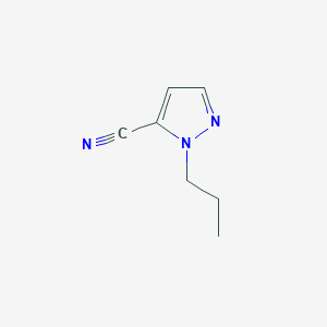 molecular formula C7H9N3 B11784494 1-Propyl-1H-pyrazole-5-carbonitrile 