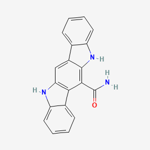molecular formula C19H13N3O B11784526 5,11-Dihydroindolo[3,2-b]carbazole-6-carboxamide 