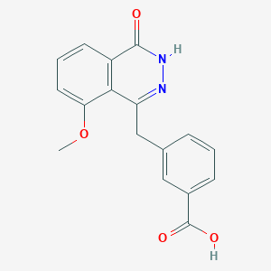 molecular formula C17H14N2O4 B11784564 3-((8-Methoxy-4-oxo-3,4-dihydrophthalazin-1-yl)methyl)benzoic acid 