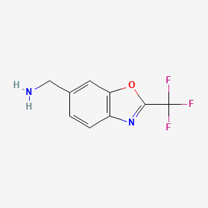 molecular formula C9H7F3N2O B11784569 (2-(Trifluoromethyl)benzo[d]oxazol-6-yl)methanamine 