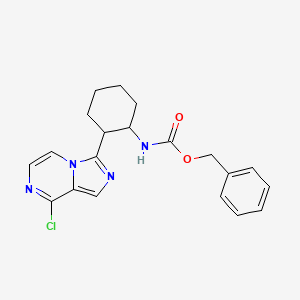 molecular formula C20H21ClN4O2 B11784591 Benzyl (2-(8-chloroimidazo[1,5-a]pyrazin-3-yl)cyclohexyl)carbamate 