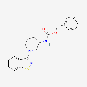 molecular formula C20H21N3O2S B11784774 Benzyl (1-(benzo[d]isothiazol-3-yl)piperidin-3-yl)carbamate 