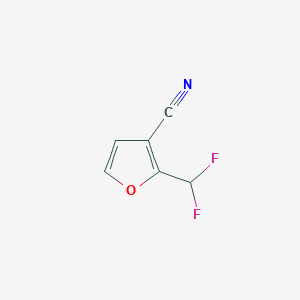 molecular formula C6H3F2NO B11784776 2-(Difluoromethyl)furan-3-carbonitrile 