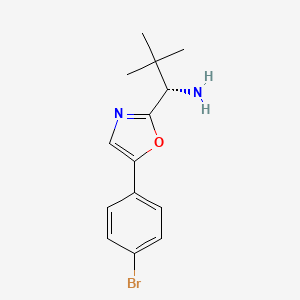 molecular formula C14H17BrN2O B11784817 (S)-1-(5-(4-Bromophenyl)oxazol-2-YL)-2,2-dimethylpropan-1-amine 