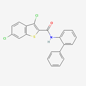 molecular formula C21H13Cl2NOS B11784827 N-([1,1'-Biphenyl]-2-yl)-3,6-dichlorobenzo[b]thiophene-2-carboxamide 