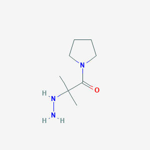 molecular formula C8H17N3O B11784924 2-Hydrazinyl-2-methyl-1-(pyrrolidin-1-yl)propan-1-one 