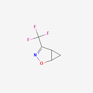 molecular formula C5H4F3NO B11784948 4-(Trifluoromethyl)-2-oxa-3-azabicyclo[3.1.0]hex-3-ene 
