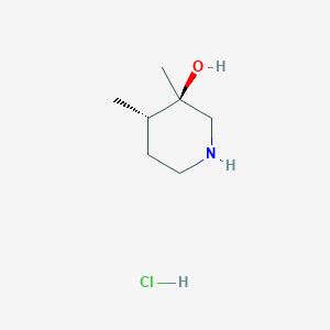 molecular formula C7H16ClNO B11785012 trans-3,4-Dimethylpiperidin-3-ol hydrochloride 