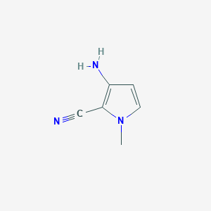 molecular formula C6H7N3 B11785054 3-Amino-1-methyl-1H-pyrrole-2-carbonitrile 