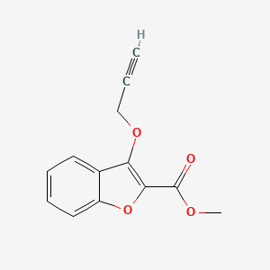 molecular formula C13H10O4 B11785057 Methyl3-(prop-2-yn-1-yloxy)benzofuran-2-carboxylate 