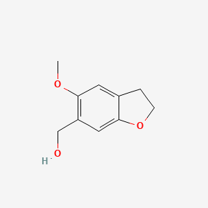 molecular formula C10H12O3 B11785091 (5-Methoxy-2,3-dihydrobenzofuran-6-yl)methanol 