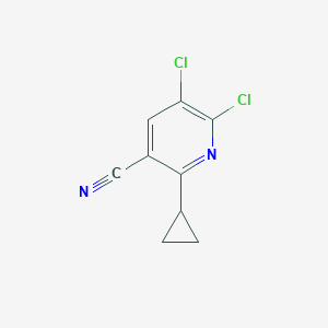 molecular formula C9H6Cl2N2 B11785164 5,6-Dichloro-2-cyclopropylnicotinonitrile 