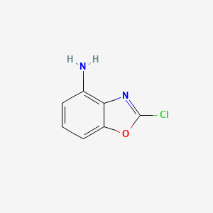 molecular formula C7H5ClN2O B11785176 2-Chlorobenzo[d]oxazol-4-amine 