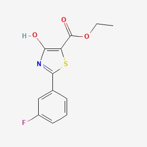 molecular formula C12H10FNO3S B11785304 Ethyl 2-(3-fluorophenyl)-4-hydroxythiazole-5-carboxylate 