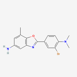 molecular formula C16H16BrN3O B11785314 2-(3-Bromo-4-(dimethylamino)phenyl)-7-methylbenzo[d]oxazol-5-amine 