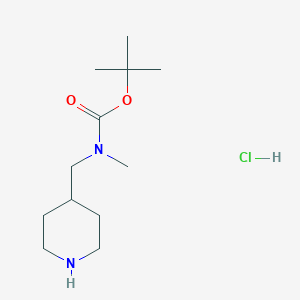 molecular formula C12H25ClN2O2 B11785334 tert-Butyl methyl(piperidin-4-ylmethyl)carbamate hydrochloride 