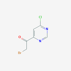 molecular formula C6H4BrClN2O B11785357 2-Bromo-1-(6-chloropyrimidin-4-yl)ethanone 
