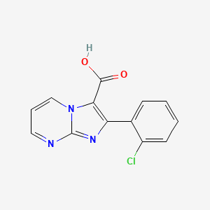molecular formula C13H8ClN3O2 B11785383 2-(2-Chlorophenyl)imidazo[1,2-A]pyrimidine-3-carboxylic acid 