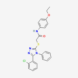 molecular formula C24H21ClN4O2S B11785445 2-((5-(2-Chlorophenyl)-4-phenyl-4H-1,2,4-triazol-3-yl)thio)-N-(4-ethoxyphenyl)acetamide 