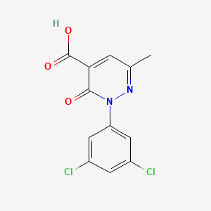 molecular formula C12H8Cl2N2O3 B11785465 2-(3,5-Dichlorophenyl)-6-methyl-3-oxo-2,3-dihydropyridazine-4-carboxylic acid 