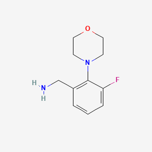 molecular formula C11H15FN2O B11785661 (3-Fluoro-2-morpholinophenyl)methanamine 