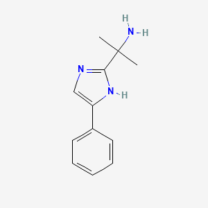 molecular formula C12H15N3 B11785668 2-(5-phenyl-1H-imidazol-2-yl)propan-2-amine 