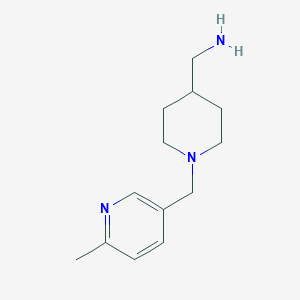molecular formula C13H21N3 B11785673 (1-((6-Methylpyridin-3-yl)methyl)piperidin-4-yl)methanamine 