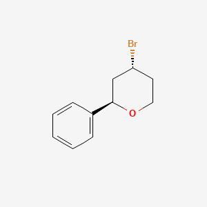 molecular formula C11H13BrO B11785756 (2R,4R)-4-Bromo-2-phenyltetrahydro-2H-pyran 