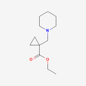 molecular formula C12H21NO2 B11785852 Ethyl 1-(piperidin-1-ylmethyl)cyclopropanecarboxylate 