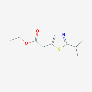 molecular formula C10H15NO2S B11785856 Ethyl 2-(2-isopropylthiazol-5-yl)acetate 