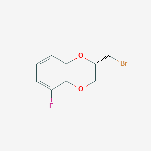 molecular formula C9H8BrFO2 B11785866 (S)-2-(Bromomethyl)-5-fluoro-2,3-dihydrobenzo[b][1,4]dioxine 