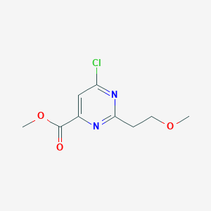 molecular formula C9H11ClN2O3 B11785909 Methyl 6-chloro-2-(2-methoxyethyl)pyrimidine-4-carboxylate 