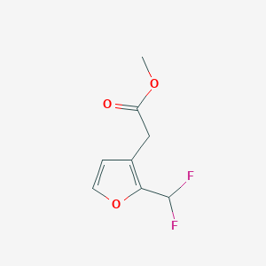 molecular formula C8H8F2O3 B11785962 Methyl 2-(2-(difluoromethyl)furan-3-yl)acetate 