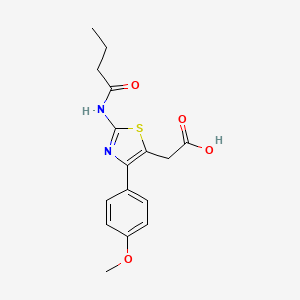 molecular formula C16H18N2O4S B11786026 2-(2-Butyramido-4-(4-methoxyphenyl)thiazol-5-yl)acetic acid 