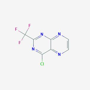 molecular formula C7H2ClF3N4 B11786030 4-Chloro-2-(trifluoromethyl)pteridine 
