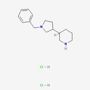 molecular formula C16H26Cl2N2 B11786074 3-(1-Benzylpyrrolidin-3-yl)piperidine dihydrochloride 