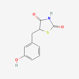 molecular formula C10H9NO3S B11786127 5-(3-Hydroxybenzyl)thiazolidine-2,4-dione 