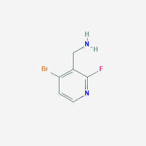 molecular formula C6H6BrFN2 B11786215 (4-Bromo-2-fluoropyridin-3-yl)methanamine 