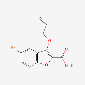 molecular formula C12H9BrO4 B11786237 3-(Allyloxy)-5-bromobenzofuran-2-carboxylicacid 